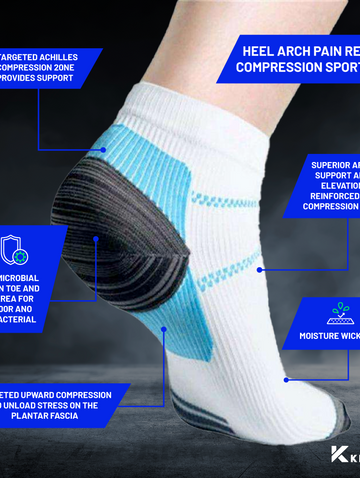 Heel Arch Pain Relieving Compression Sport Socks