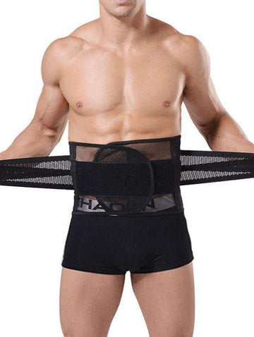 Buy the Men's Breathable Body Shaper Slimming Belt Corset. Shop Shapers Online - Kewlioo color_black