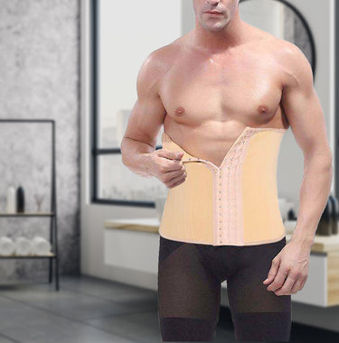 Promotional banner for Men's Waist Shaper Belt Weight Loss Corset product