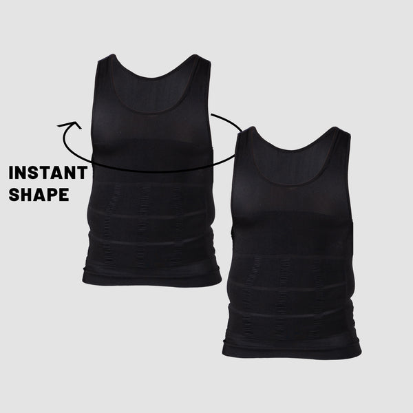 Chaleco Reductor para Hombre, Faja Invisible para el Abdomen, Paquete de 2, Color Negrophoto #8