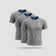 Pack de 3 T-shirts Sudation Homme Gris Chiné