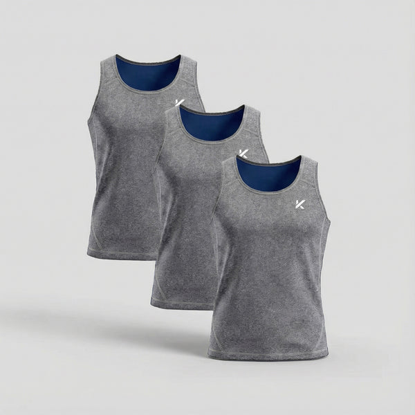 Men's Heat-Trapping Sweat Vest 3-Pack Heather Grayphoto #1