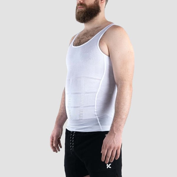 Chaleco Reductor para Hombre, Faja Invisible para el Abdomen, Paquete de 2, Color Blancophoto #9