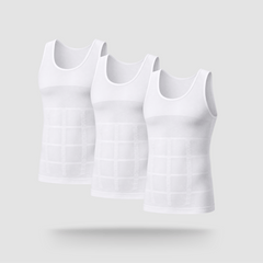 Men's Slimming Compression Vest 3-Pack White