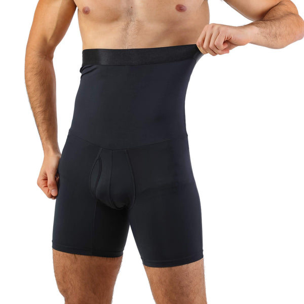 Pantalones cortos de compresión con faja para hombres, Paquete de 2, Negrosphoto #5