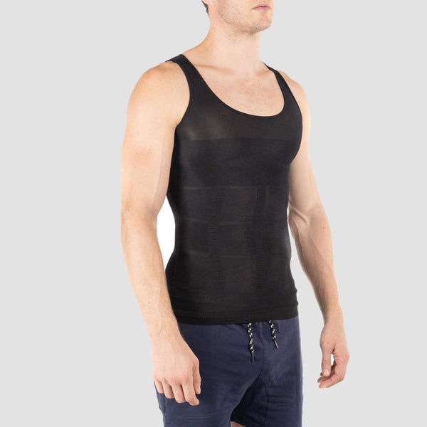 Chaleco Reductor para Hombre, Faja Invisible para el Abdomen, Paquete de 2, Color Negrophoto #10