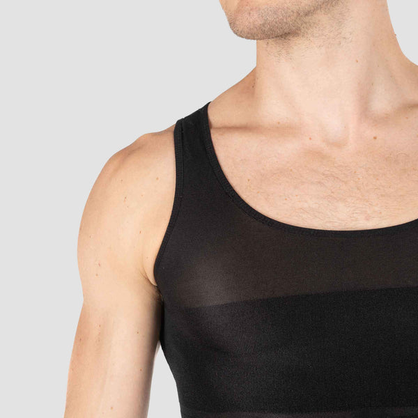 Chaleco Reductor para Hombre, Faja Invisible para el Abdomen, Paquete de 2, Color Negrophoto #12