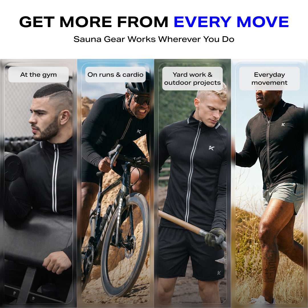 Kewlioo Pro Sauna Jacket for Men (Full/Half Zip)