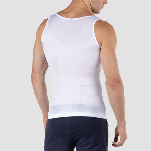 Chaleco Reductor para Hombre, Faja Invisible para el Abdomen, Paquete de 2, Color Blancophoto #11