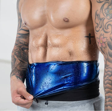 Promotional banner for Men's Heat Trapping Waist Toner product