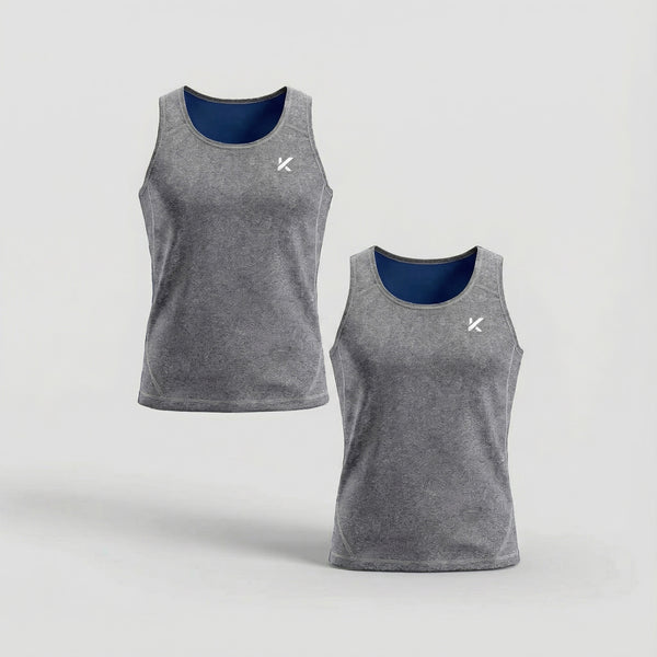 Men's Heat-Trapping Sweat Vest 2-Pack Heather Grayphoto #1