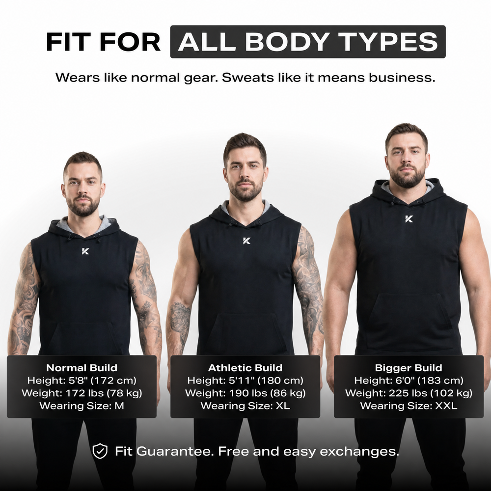 Hoodie Sauna Pro™ 3-Pack Noire