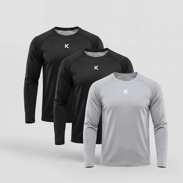 Pro Sauna Long Sleeve Shirt™ 3-Pack Bone & 2xBlackphoto #1