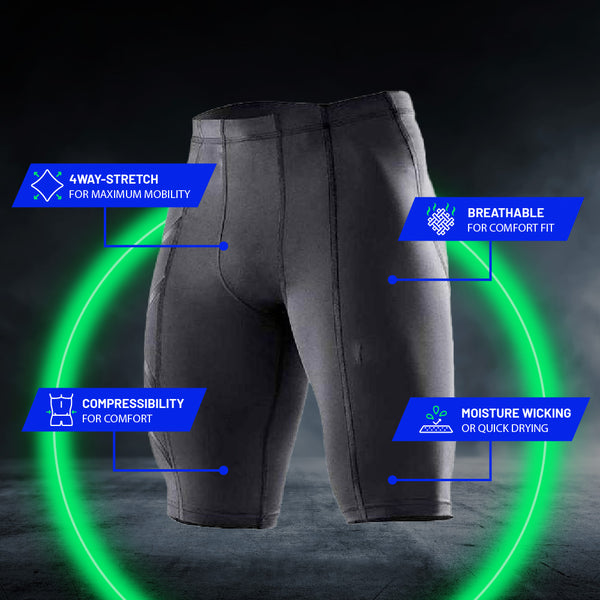 Pantalones cortos de compresión para hombres con secado rápido photo #5