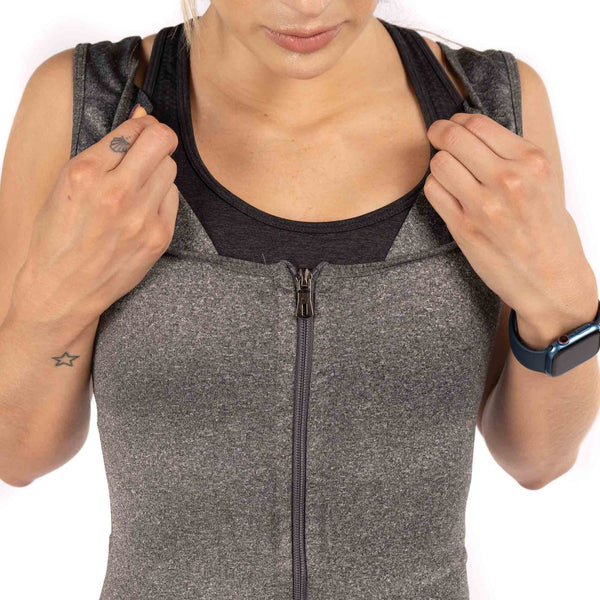 Women's Zipper Heat Trapping Sweat Vestphoto #13