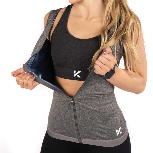 Women's Zipper Heat Trapping Sweat Vestphoto #14