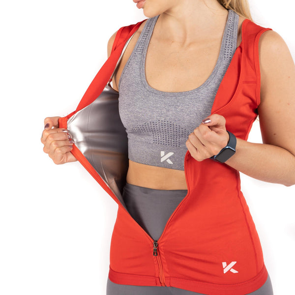 Women's Zipper Heat Trapping Sweat Vestphoto #11
