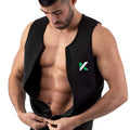 Buy the Men's Zipper Neoprene Sauna Vest. Shop Weight Loss Tops Online - Kewlioo color_black