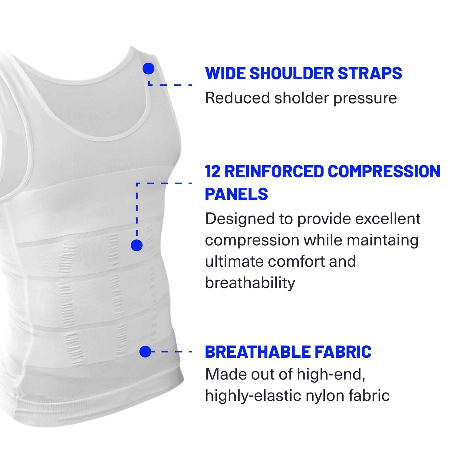 Men s Slimming Vest Invisible Tummy Shaper Kewlioo
