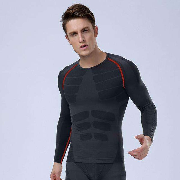 Men's Long Sleeve Instant Slimming T-Shirt photo #1