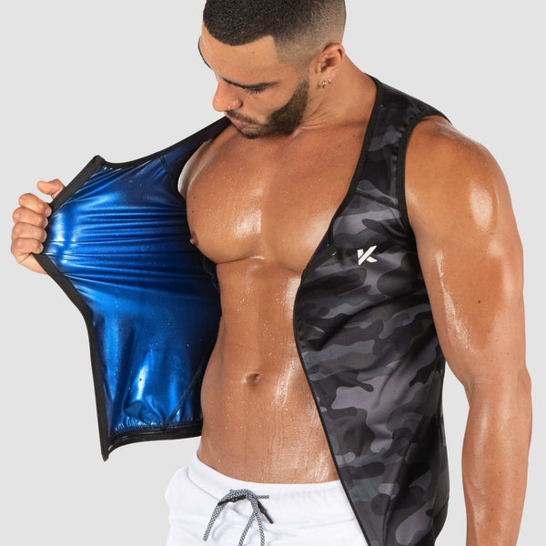 Men's Zipper Heat Trapping Sweat Vestphoto #8
