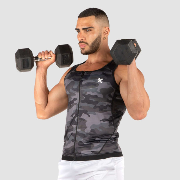 Men's Zipper Heat Trapping Sweat Vestphoto #9