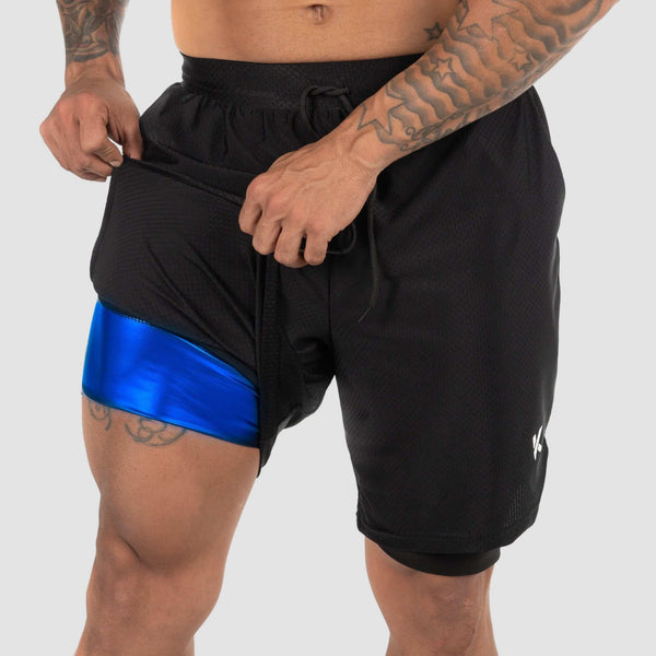 Pantalones cortos deportivos para sauna de retención de calor para hombre photo #11