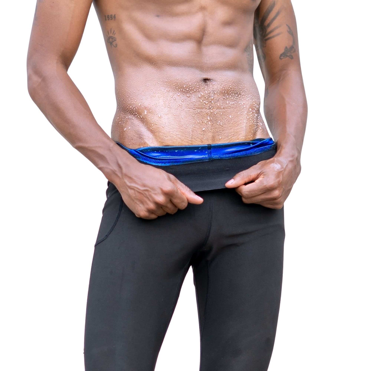 Short De Sauna 2 En 1 Homme - Doublure Compression, Tissu Transpirant - Pour Sport, Perte De Poids, Entraînement