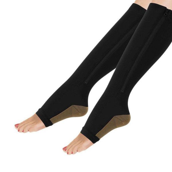 Women Slimming Zippered Compression Socks photo #1