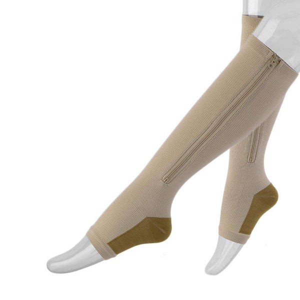 Women Slimming Zippered Compression Socks photo #6