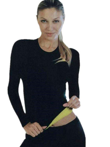 Buy the Woman's Neoprene Long Sleeve Weight Loss Shirt. Shop Weight loss tops Online - Kewlioo