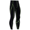 Buy the Men's Blackout Compression Pants / Black/Green / S. Shop Compression Leggings Online - Kewlioo