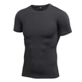 Buy the Men's Short-Sleeve Blank Workout Compression Rash Guard / Black / L. Shop Compression Shirts Online - Kewlioo color_black