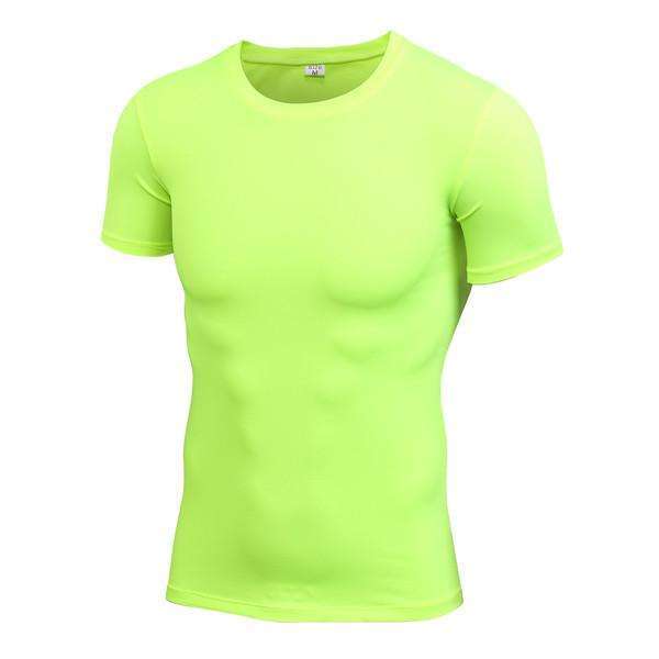 Men's Stretchable Short-Sleeve Workout Compression T-Shirt photo #9