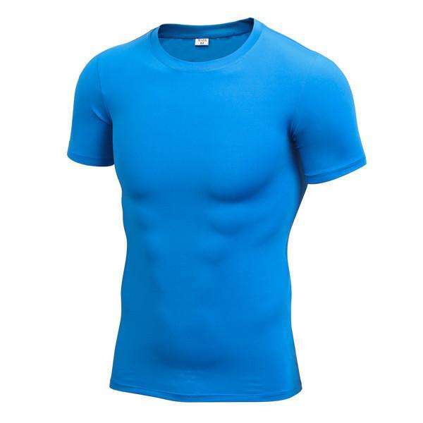 Men's Stretchable Short-Sleeve Workout Compression T-Shirt photo #1