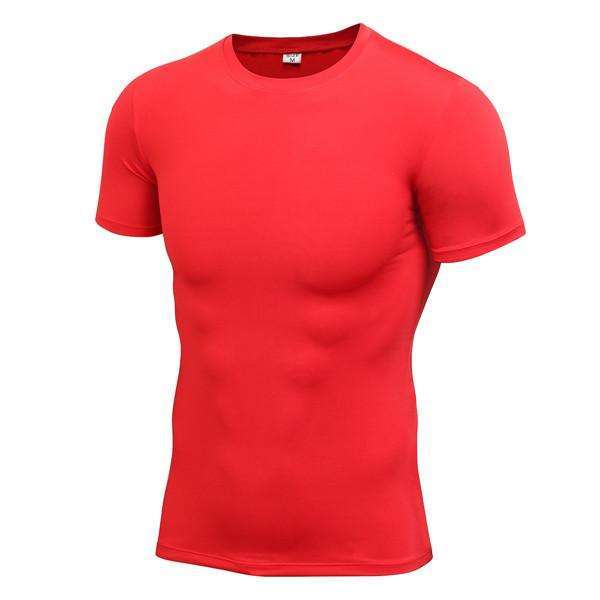 Men's Stretchable Short-Sleeve Workout Compression T-Shirt photo #8