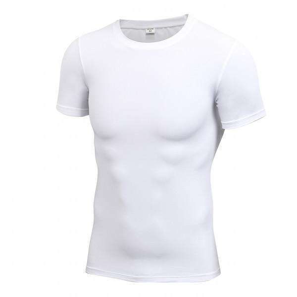 T-shirt de compression d'entraînement extensible à manches courtes pour hommes photo #6