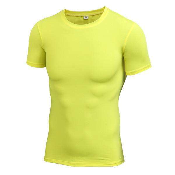 Men's Stretchable Short-Sleeve Workout Compression T-Shirt photo #7