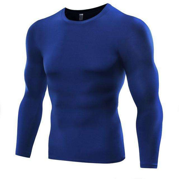 Men's Long-Sleeve Blank Workout Compression Rash Guard photo #3