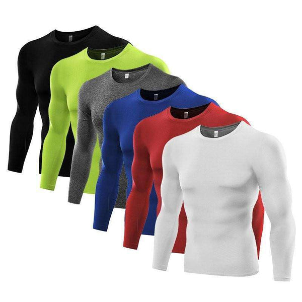 Men's Long-Sleeve Blank Workout Compression Rash Guard photo #8