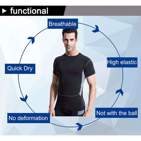 Men's Fitness Short-Sleeve Compression Shirt photo #4