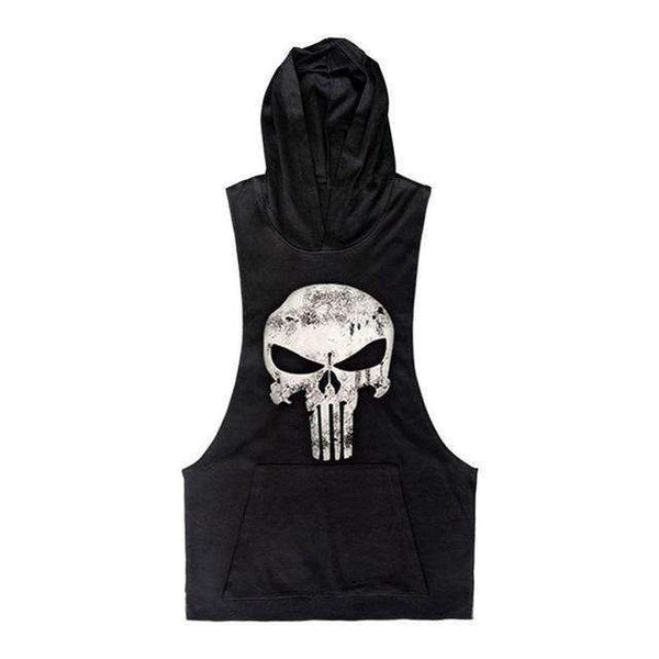 Hooded Skull Bodybuilding Tank Top photo #3