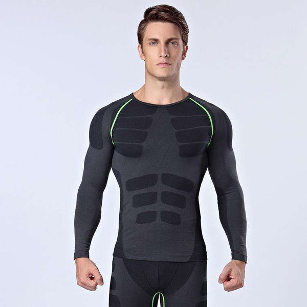 Men's Long Sleeve Instant Slimming T-Shirt photo #9