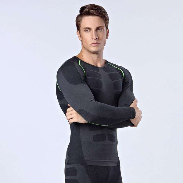 Men's Long Sleeve Instant Slimming T-Shirt photo #10