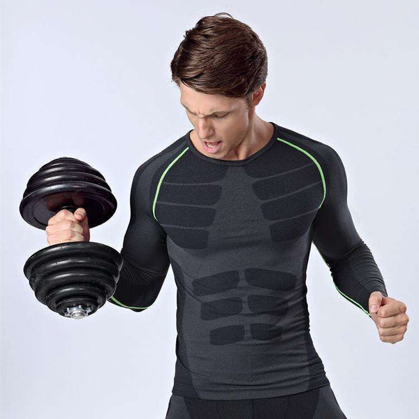 Men's Long Sleeve Instant Slimming T-Shirt photo #12