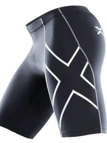 Buy the Quick-Drying Compression Shorts For Men. Shop Compression Shorts Online - Kewlioo color_silver-black