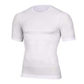 Buy the Mens Seamless Body Shaper Compression Elastic Shapewear Slimming Shirt / White / M. Shop Shapers Online - Kewlioo color_white
